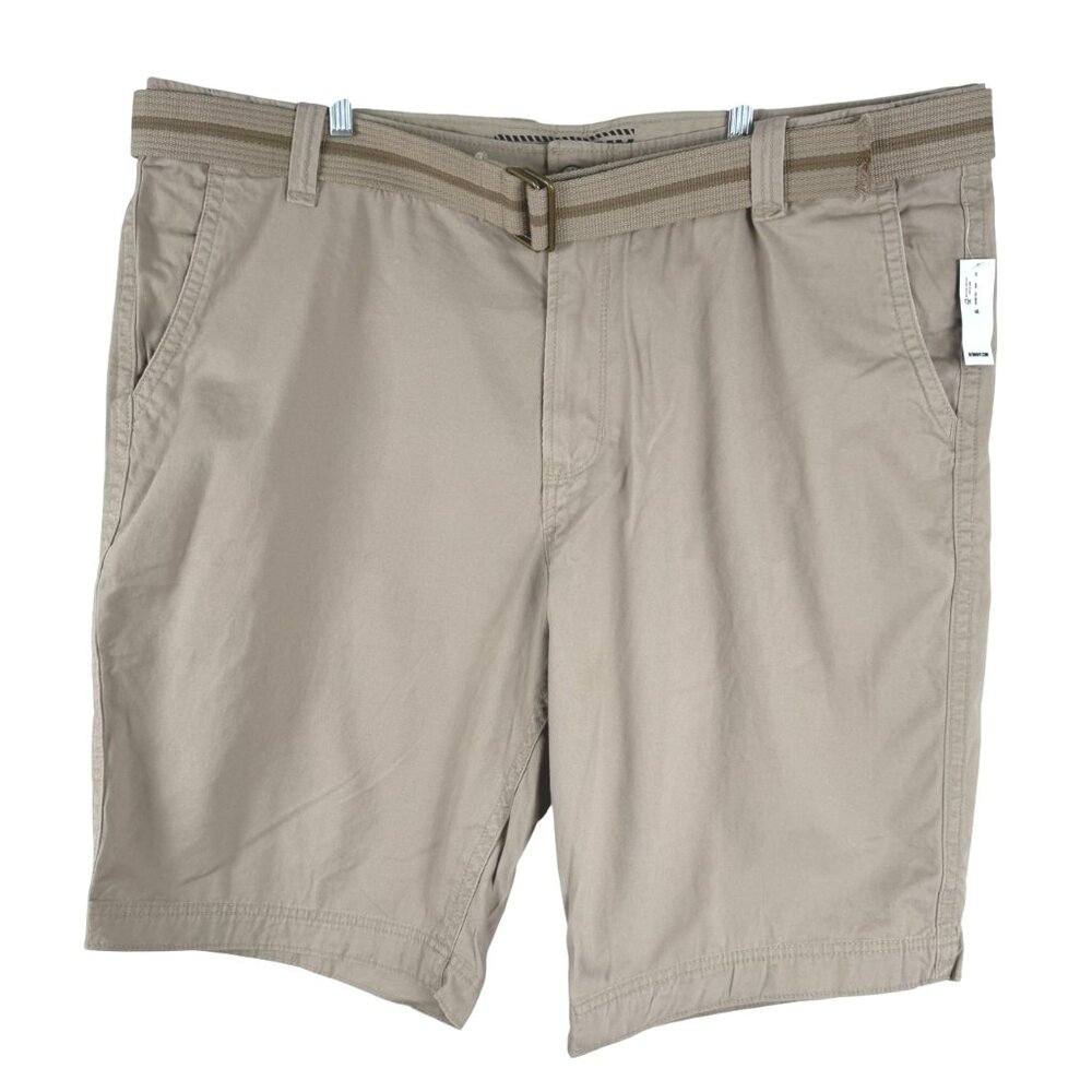 Old Navy‎ Belted Shorts Mens Size 46 Beige Khaki Cotton Casual NWT SS-1924